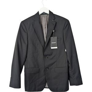 NWT DKNY Derek Blazer black wool mohair 38R